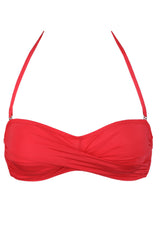 Twist Bandeau Top in Red