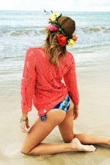 Tunic Crochet in Coral