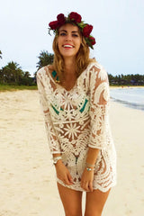 Tunic Crochet in Beige