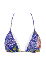 Lace Ruffle Triangle Top