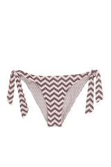 Tie Side Bottom in Reversible Pink & Gray Print