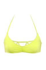 Zigzag Halter Top in Acid Lime