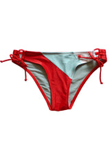 Groom Bikini Bottom in Coral, Sky, & White